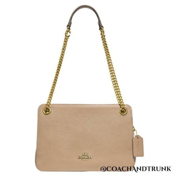 AUTHENTIC COACH Bryant Convertible Carryall Beechwood Leather Vintage Brass - Picture 5 of 8